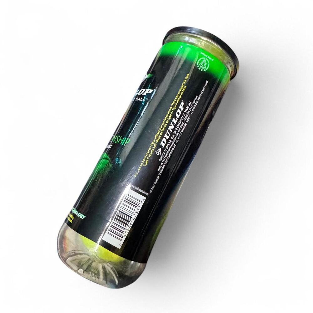 NWT Dunlop Champion Hard Court Durafelt Green Tennis Balls 🎾 Pack of 3 — 0.25lbs - Picture 2 of 4